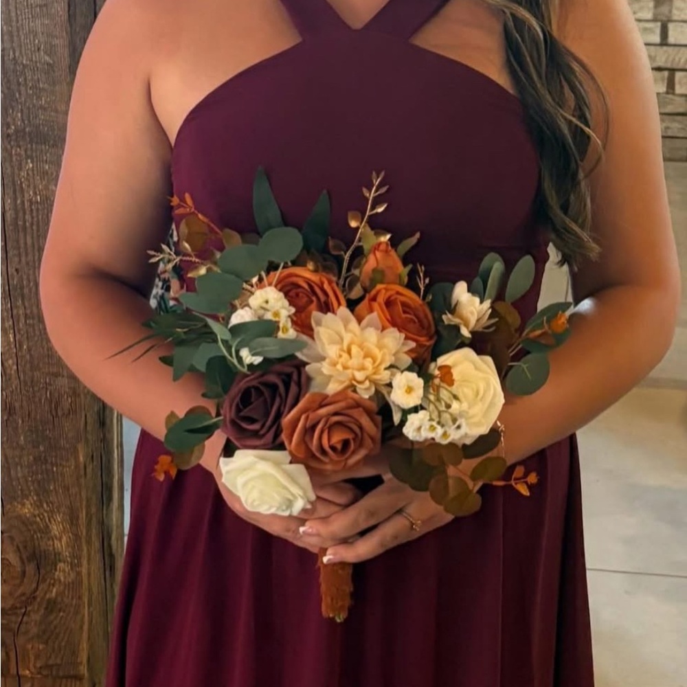 Maroon/Wine Bridesmaid Dress